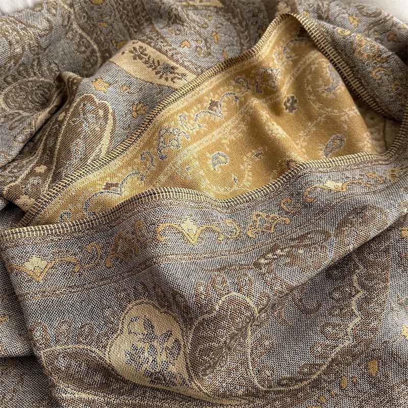 BWOOOH Spring Floral Paisley Pattern Scarf Shawl With Tas