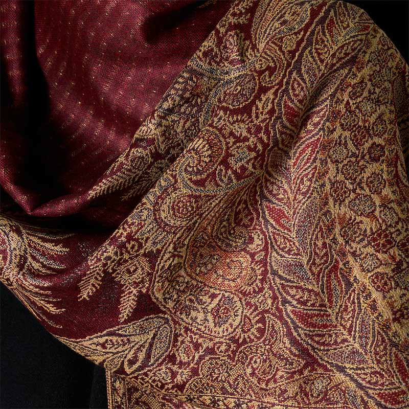 BWOOOH Spring Long Leaves Flowers Pattern Tassel Soft Sca