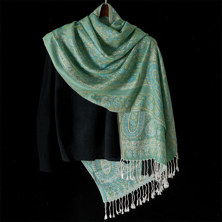 BWOOOH Spring Green Cashew Flower Geometric Stripes Patte