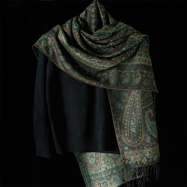 BWOOOH Spring Green Cashew Flower Geometric Stripes Patte