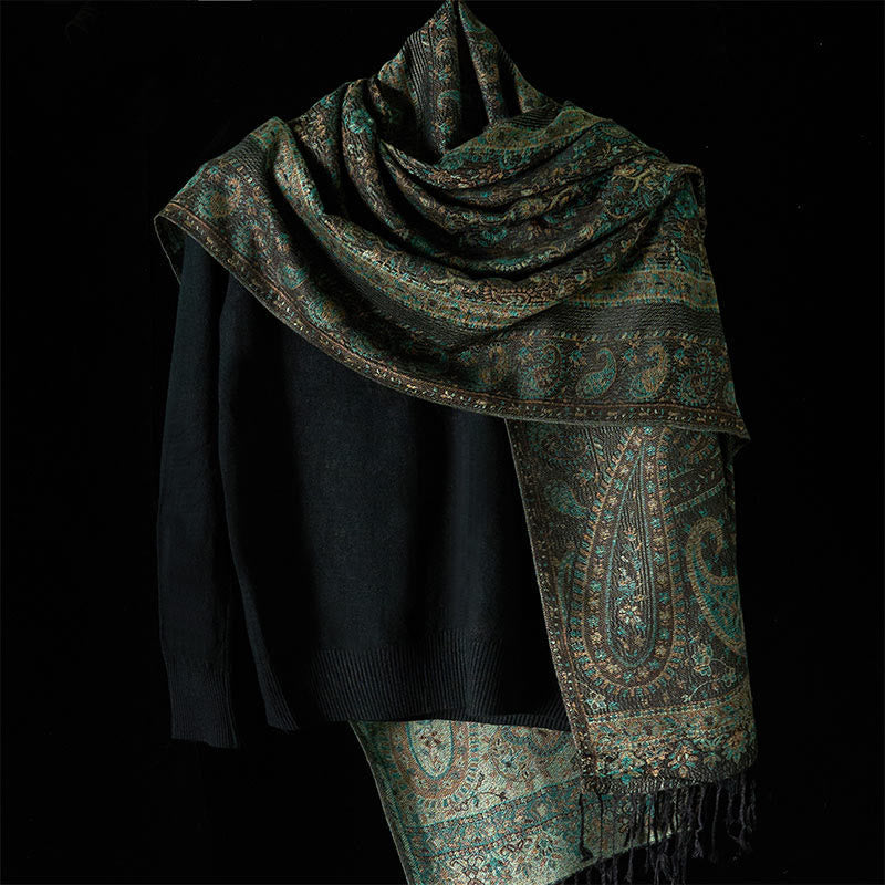 BWOOOH Spring Green Cashew Flower Geometric Stripes Patte