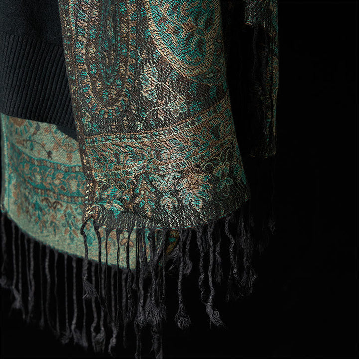 BWOOOH Spring Green Cashew Flower Geometric Stripes Patte