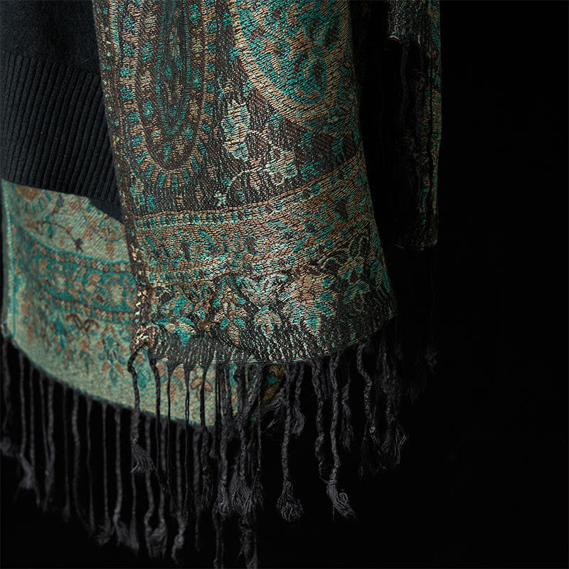 BWOOOH Spring Green Cashew Flower Geometric Stripes Patte