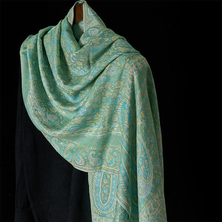 BWOOOH Spring Green Cashew Flower Geometric Stripes Patte