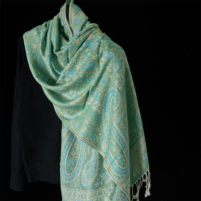 BWOOOH Spring Green Cashew Flower Geometric Stripes Patte