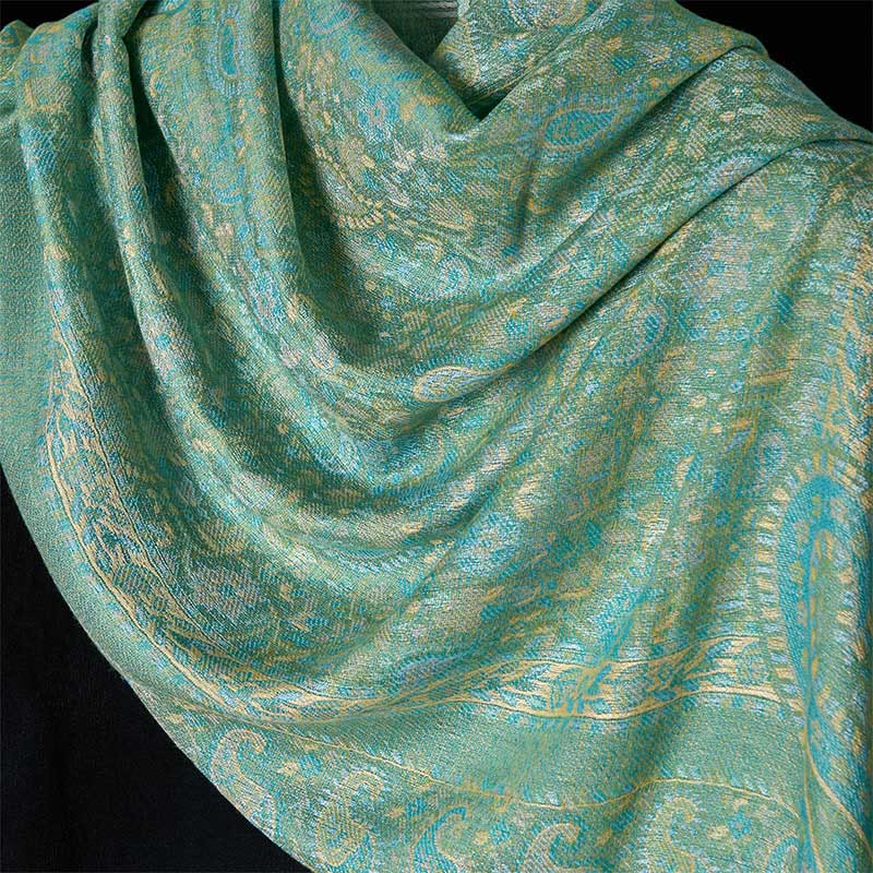BWOOOH Spring Green Cashew Flower Geometric Stripes Patte