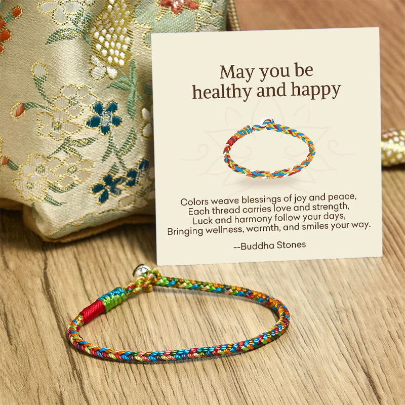 BWOOOH "May you be healthy and happy" Lucky Multicolored 