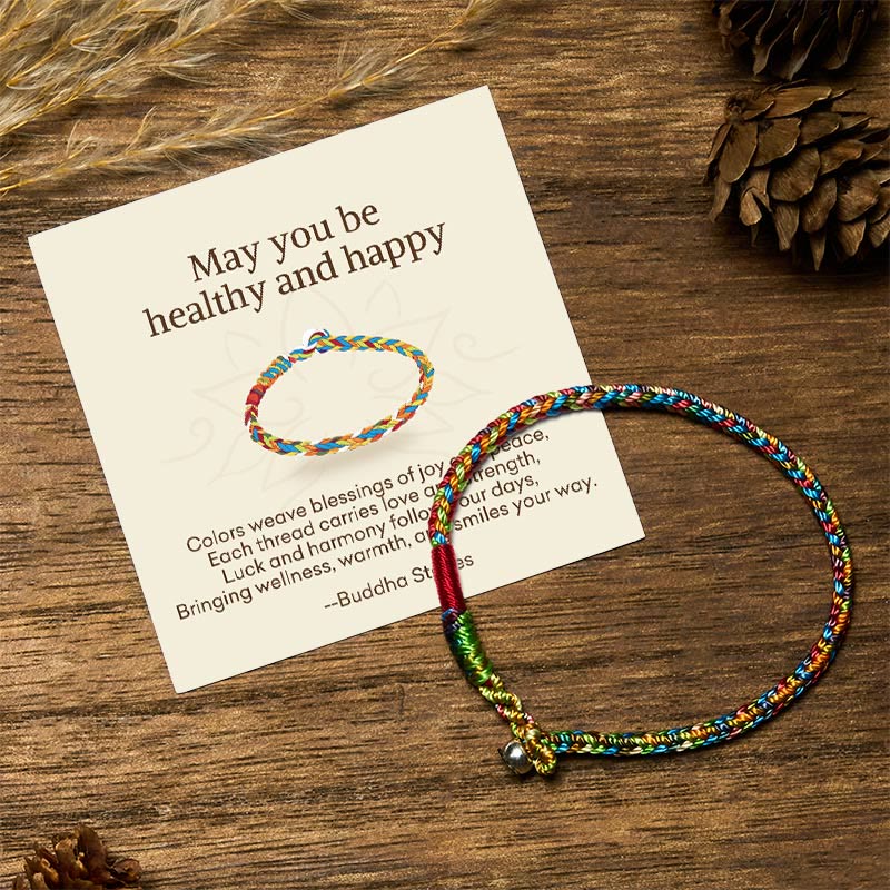 BWOOOH "May you be healthy and happy" Lucky Multicolored 