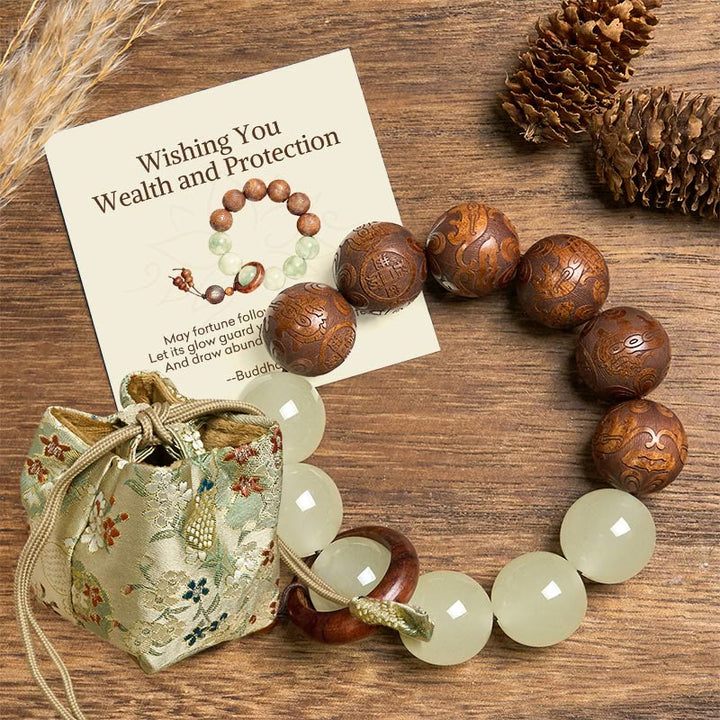 BWOOOH "Wishing You Wealth and Protection" Sappan Wood Br
