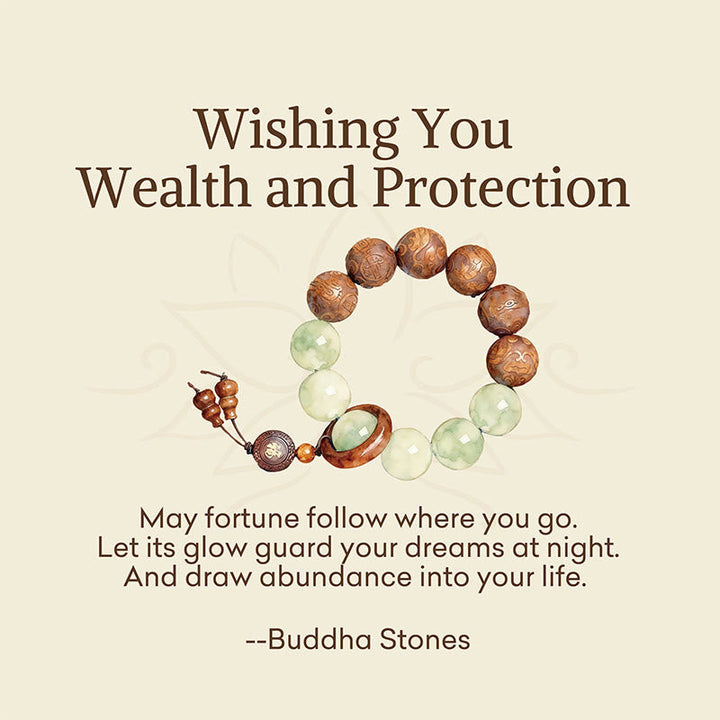 BWOOOH "Wishing You Wealth and Protection" Sappan Wood Br