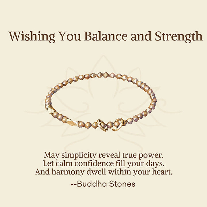 BWOOOH "Wishing You Balance and Strength" Brass Bracelet 