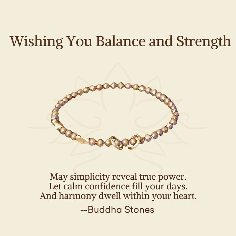 BWOOOH "Wishing You Balance and Strength" Brass Bracelet 