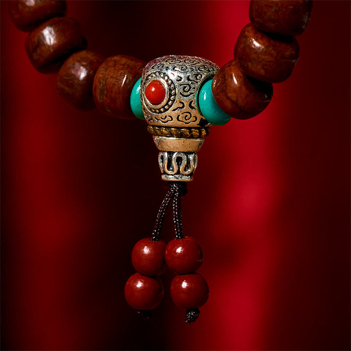 Buddha Stones Bone Beads Vajra Three-eyed Dzi Bead Luck Bracelet