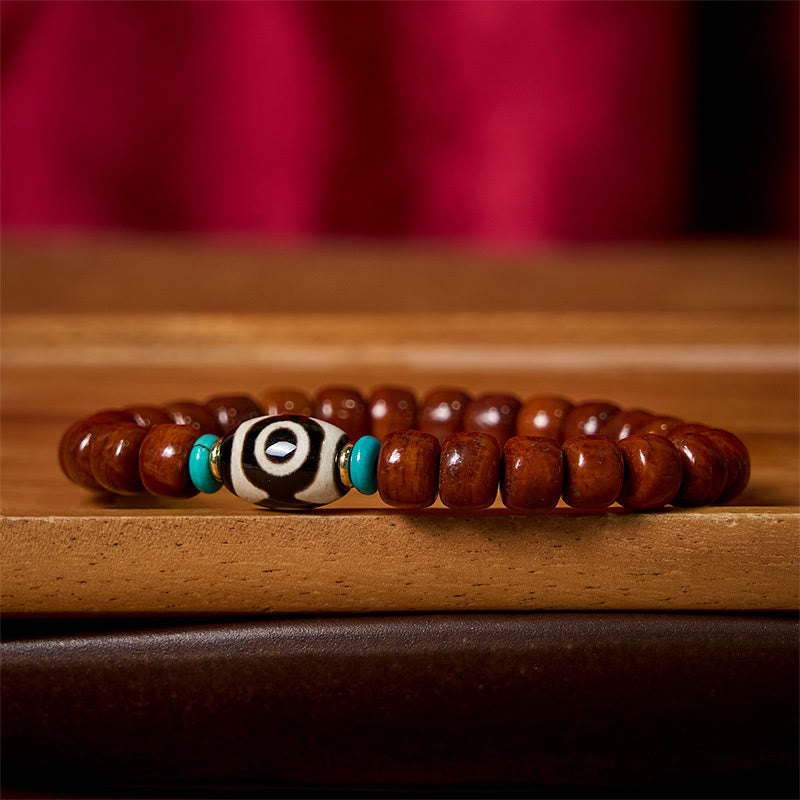 Buddha Stones Bone Beads Vajra Three-eyed Dzi Bead Luck Bracelet
