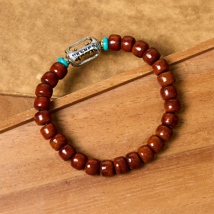 Buddha Stones Bone Beads Vajra Three-eyed Dzi Bead Luck Bracelet