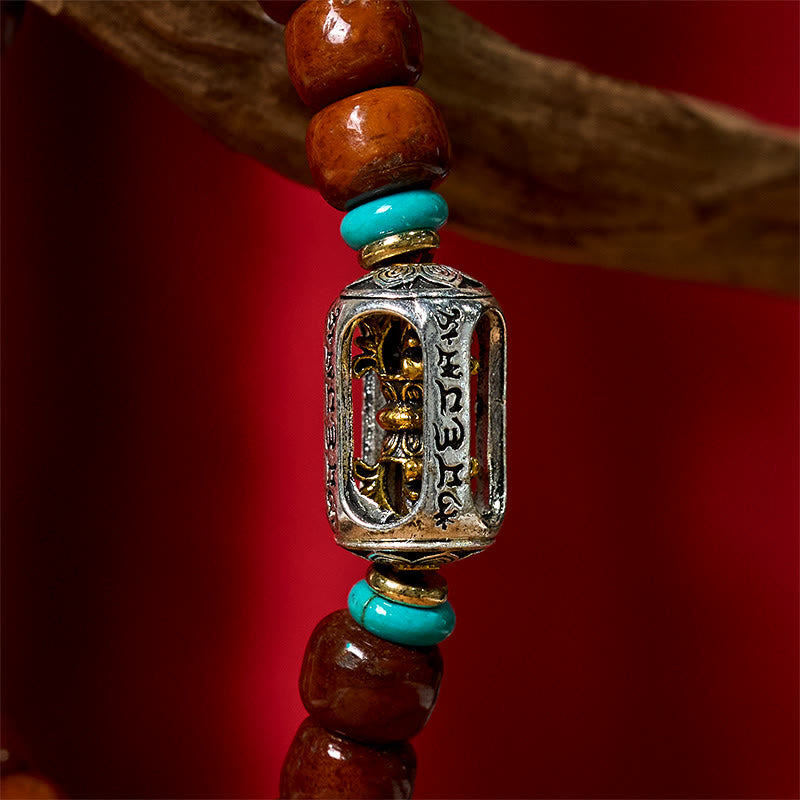 Buddha Stones Bone Beads Vajra Three-eyed Dzi Bead Luck Bracelet