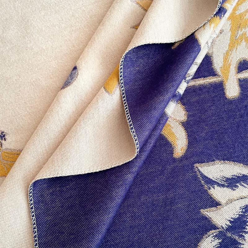 Buddha Stones Fall Lotus Koi Fish Dragonfly Pattern Cozy Scarf Shawl