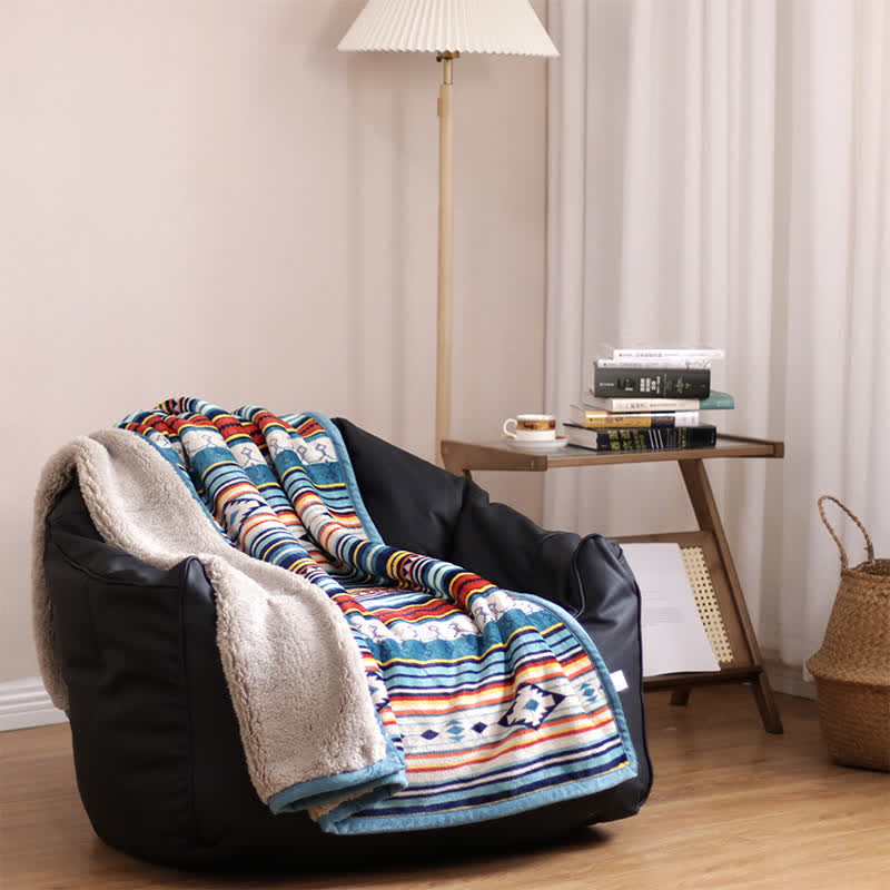 BWOOOH Geometric Warm Soft Bed Throw Blanket