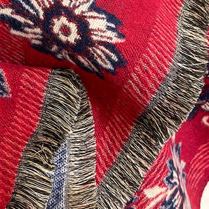 Buddha Stones Fall Cashew Flower Vines Pattern Warm Cozy Scarf Shawl