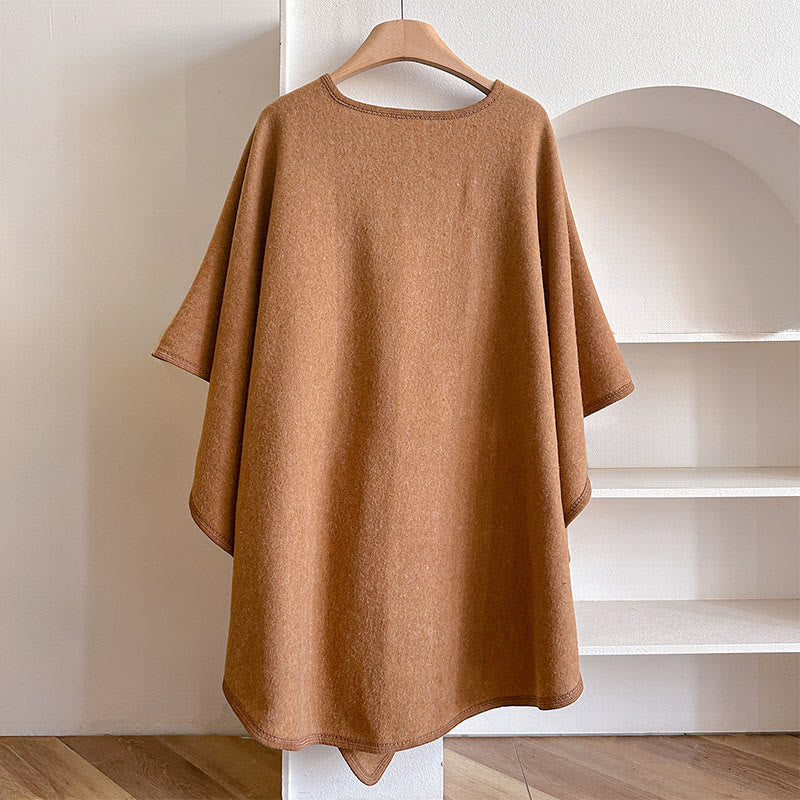 BWOOOH Winter Solid Color Warm Cozy Split Scarf Shawl