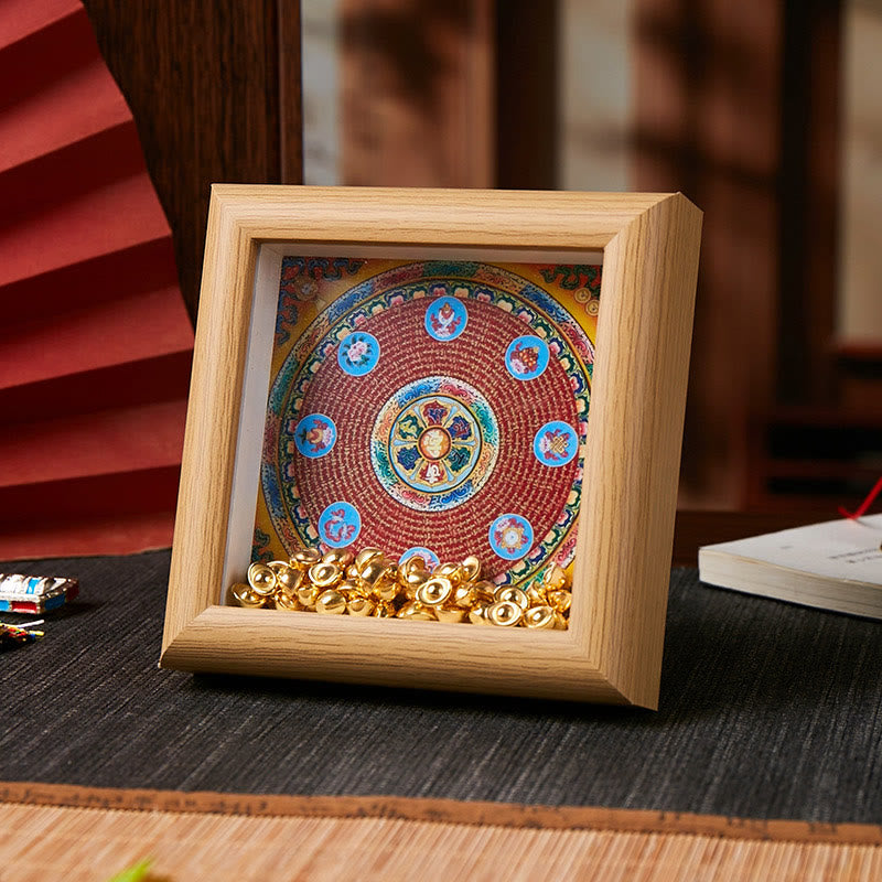 BWOOOH Tibetan thangka Buddhist painting - Tibetan Om Mani Padme Hum Golden In