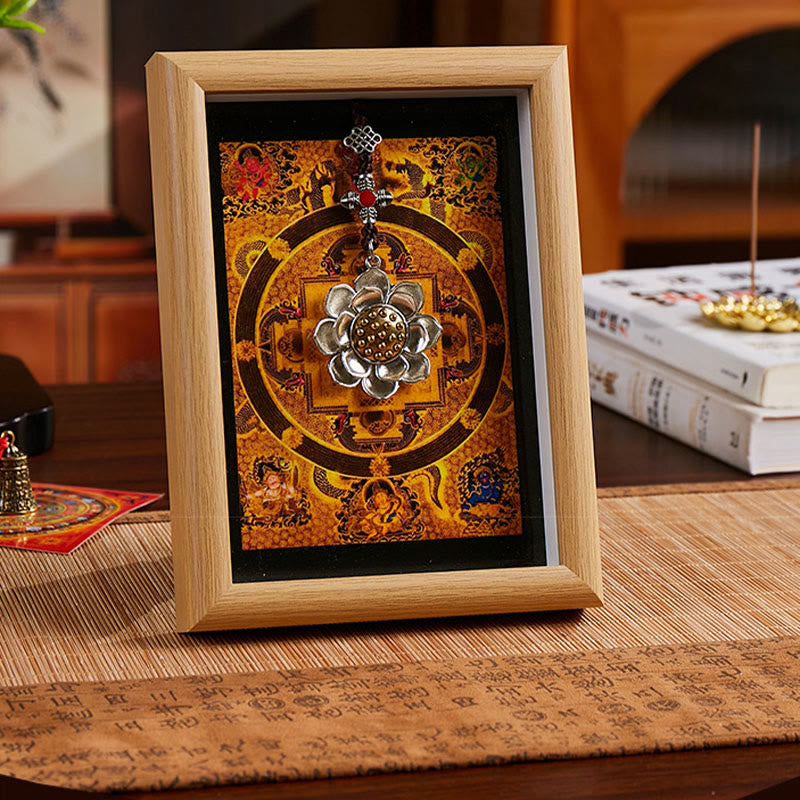 BWOOOH Tibetan thangka Buddhist painting - Lotus Golden Ingot Thangka Photo Fr
