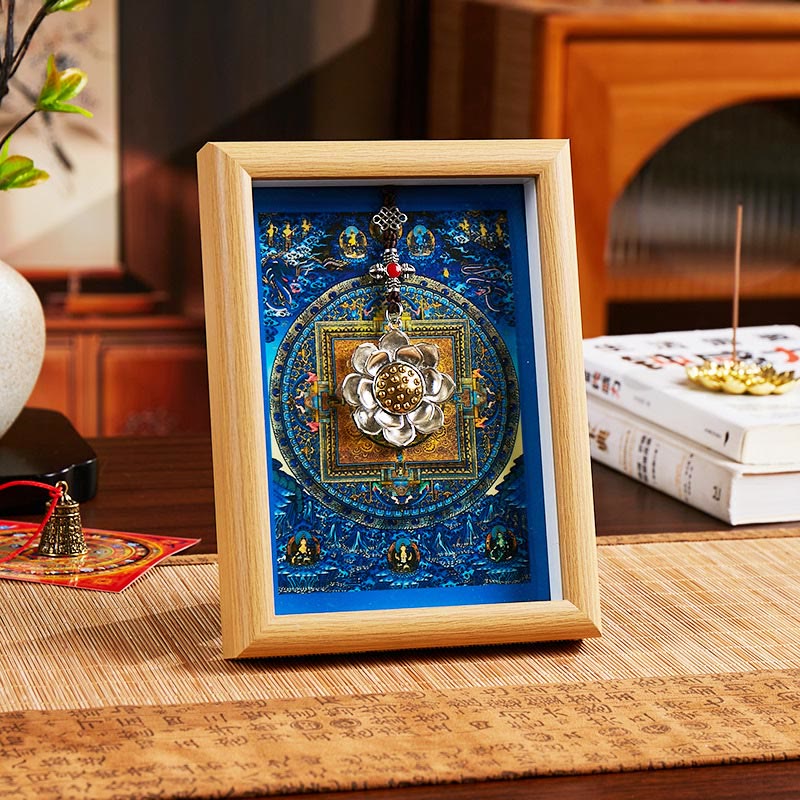 BWOOOH Tibetan thangka Buddhist painting - Lotus Golden Ingot Thangka Photo Fr