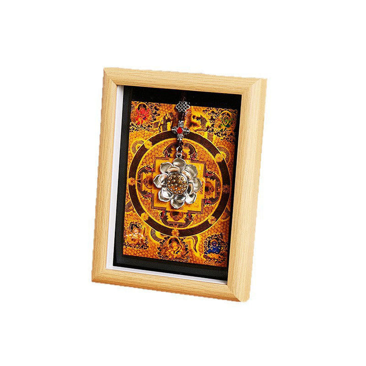 BWOOOH Tibetan thangka Buddhist painting - Lotus Golden Ingot Thangka Photo Fr