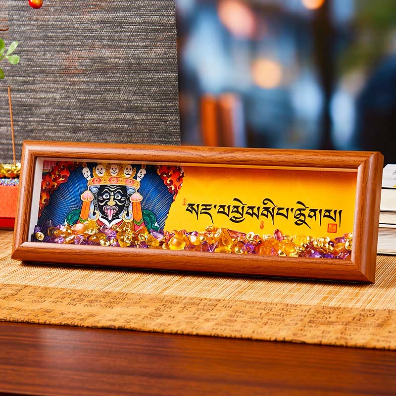 BWOOOH Tibetan thangka Buddhist painting - Om Mani Padme Hum Buddha Golden Ing