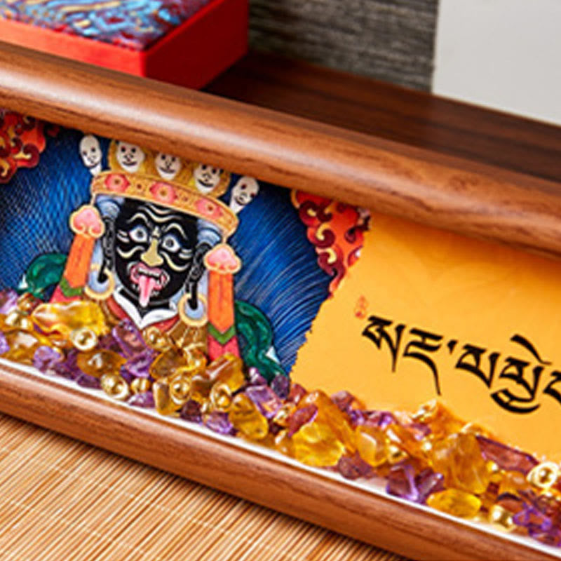 BWOOOH Tibetan thangka Buddhist painting - Om Mani Padme Hum Buddha Golden Ing