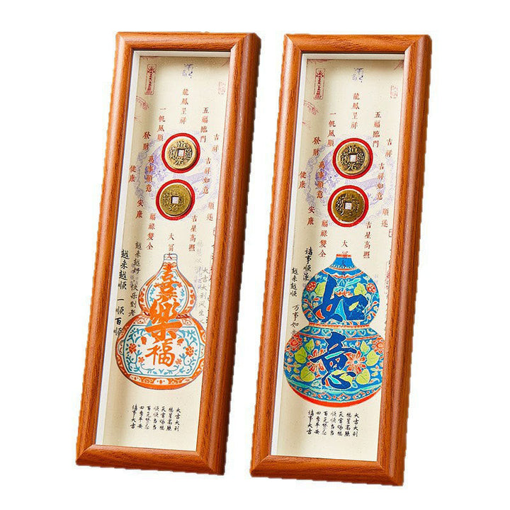 BWOOOH Tibetan thangka Buddhist painting - Fu Character Gourd Copper Coins Pho