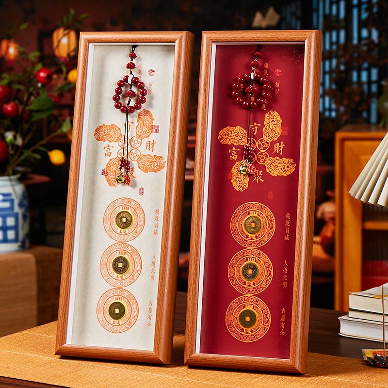 BWOOOH Tibetan thangka Buddhist painting - Copper Coins Cinnabar Attract Fortu