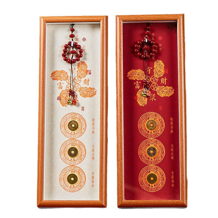 BWOOOH Tibetan thangka Buddhist painting - Copper Coins Cinnabar Attract Fortu