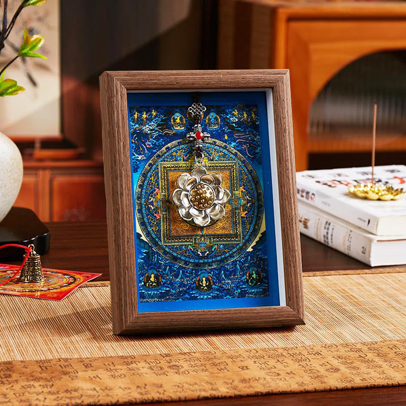 BWOOOH Tibetan thangka Buddhist painting - Lotus Golden Ingot Thangka Photo Fr
