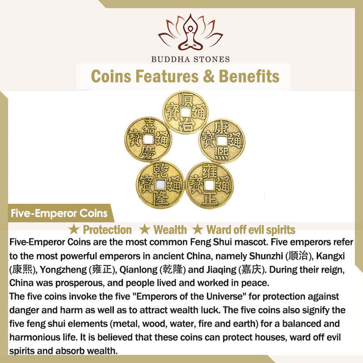 BWOOOH Tibetan thangka Buddhist painting - Five-Emperor Coins Tree Attract For