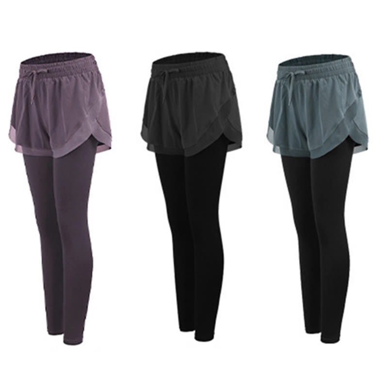 BWOOOH printed yoga leggings - 2 In 1 Sports Tights Outdoor Fitness Wom