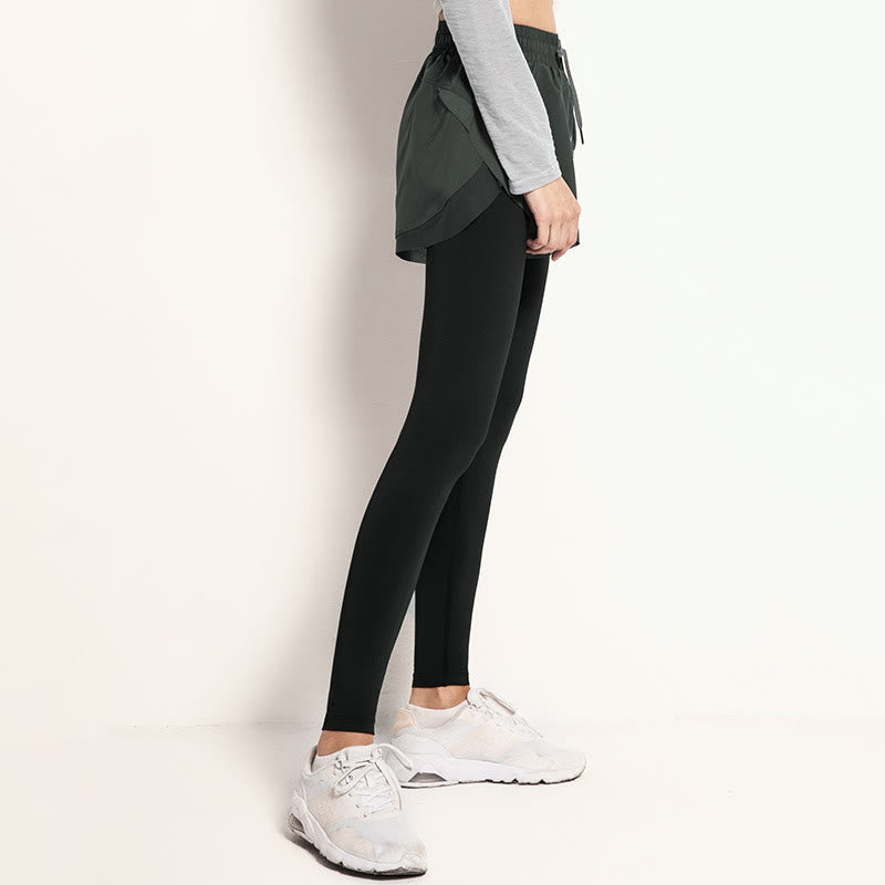 BWOOOH printed yoga leggings - 2 In 1 Sports Tights Outdoor Fitness Wom