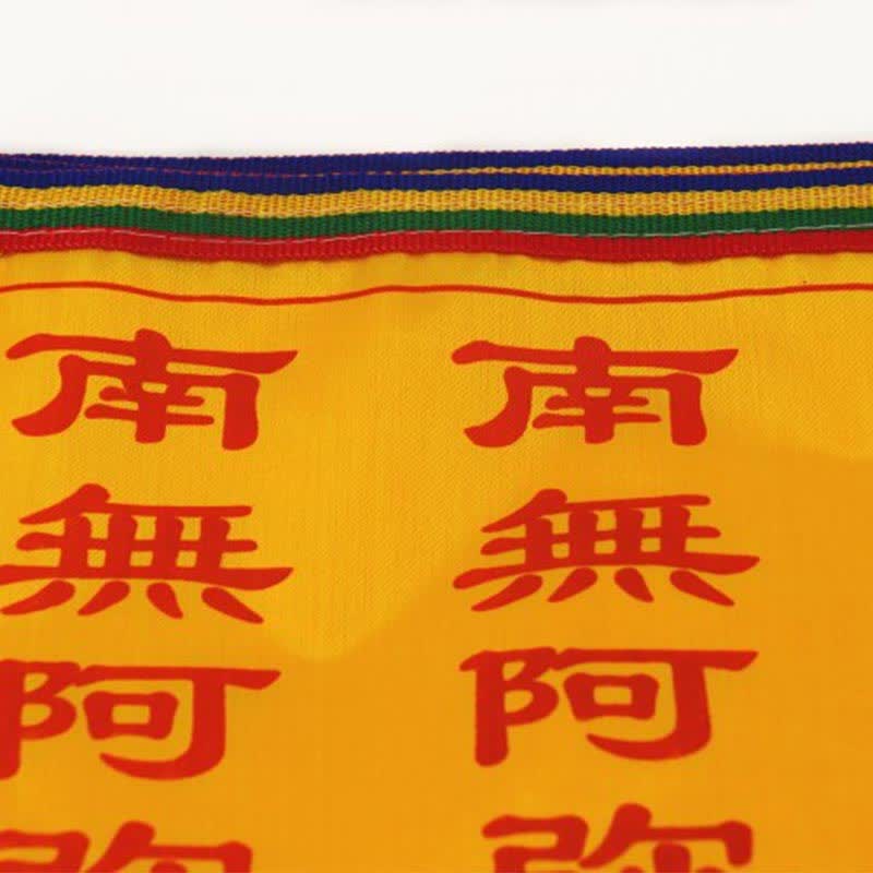 Buddha Stones Tibetan 7 Colors Windhorse Letter Auspicious Lotus Outdoor 21 Pcs Prayer Flag
