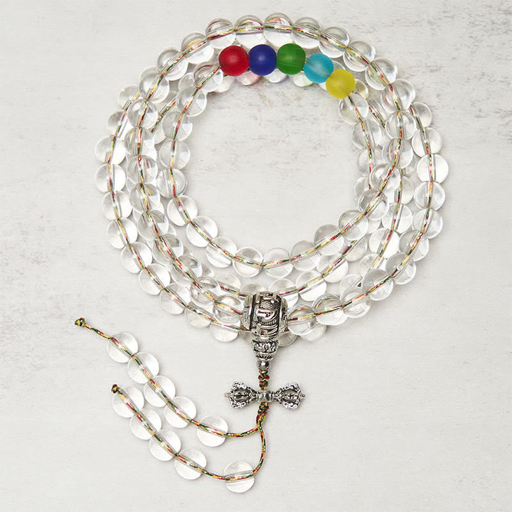 Buddha Stones Vajra Charm Liuli 108 Beads Spiritual Power Strength Mala