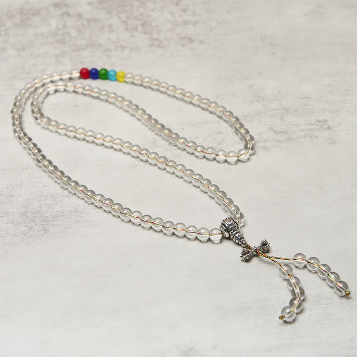 Buddha Stones Vajra Charm Liuli 108 Beads Spiritual Power Strength Mala