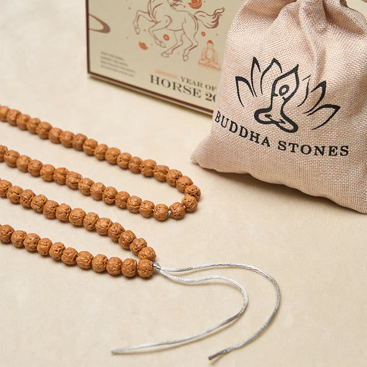 Buddha Stones Tibetan 108 Beads Bodhi Seed Wealth Auspiciousness Mala