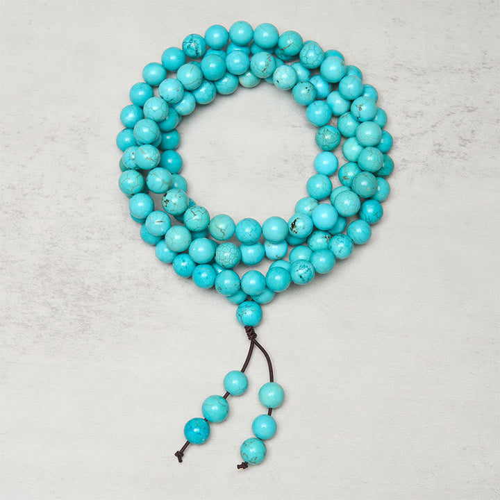 Buddha Stones 108 Beads Turquoise Wisdom Balance Mala