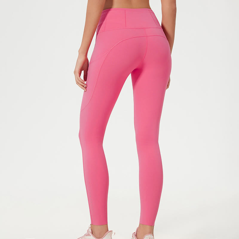 BWOOOH printed yoga leggings - Solid Color High Waist Sports Fitness Le