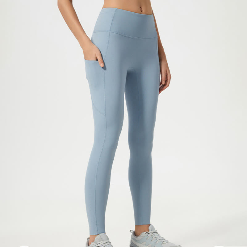BWOOOH printed yoga leggings - Solid Color High Waist Sports Fitness Le