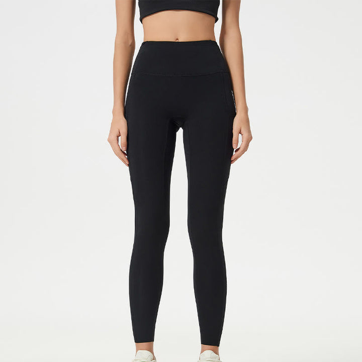 BWOOOH printed yoga leggings - Solid Color High Waist Sports Fitness Le