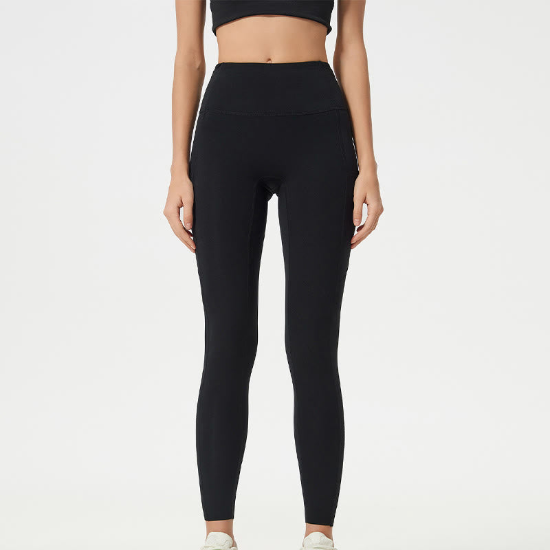 BWOOOH printed yoga leggings - Solid Color High Waist Sports Fitness Le