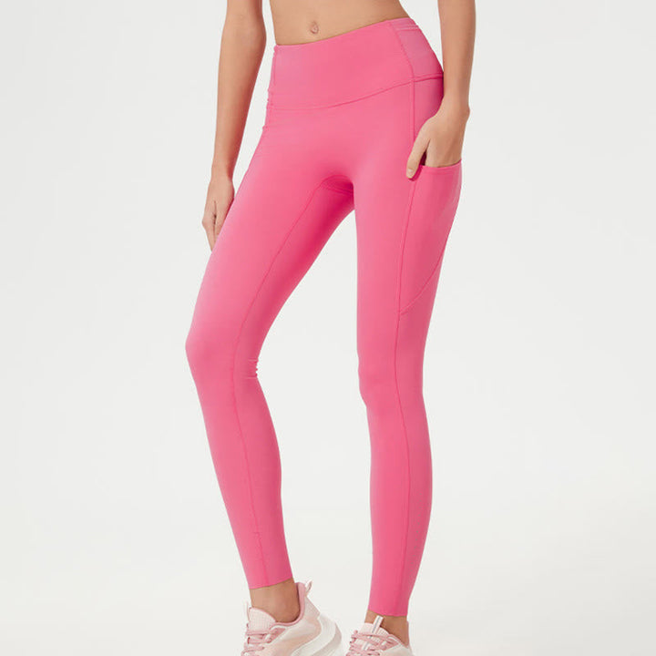 BWOOOH printed yoga leggings - Solid Color High Waist Sports Fitness Le