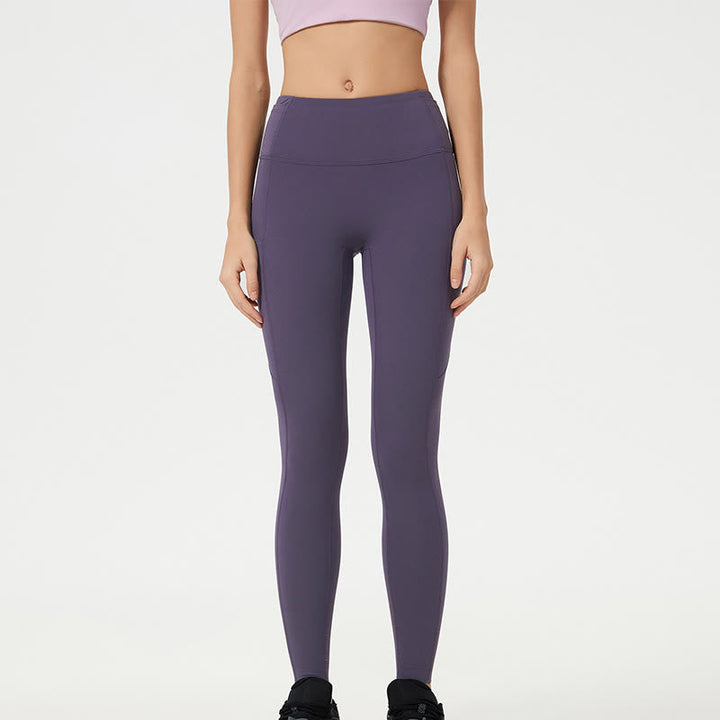 BWOOOH printed yoga leggings - Solid Color High Waist Sports Fitness Le