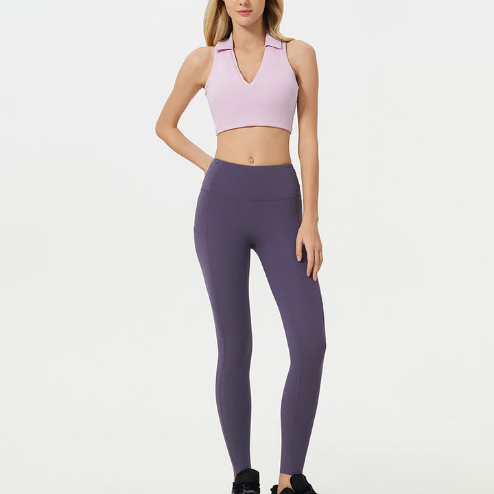BWOOOH printed yoga leggings - Solid Color High Waist Sports Fitness Le
