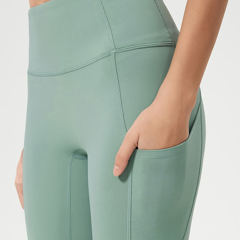 BWOOOH printed yoga leggings - Solid Color High Waist Sports Fitness Le